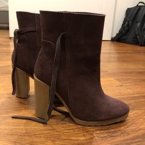 Pierre Hardy Burgundy Suede Boots (Size 6)